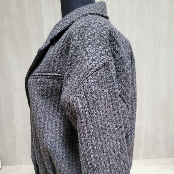 Vintage 100% Pure Virgin Wool 2 Waist-button Blazer Lrg - Picture 5 of 7